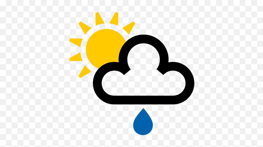 Like Or Share Light Rain Weather Symbols On Facebook Free - Sun Weather Forecast Symbols Emoji,Like And Share Png