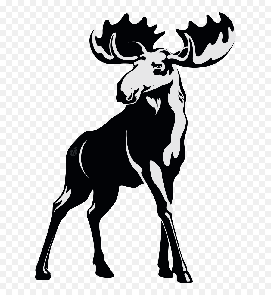 Moose Clipart Black And White Moose Black And White - Moose Black And White Clip Art Emoji,Moose Clipart