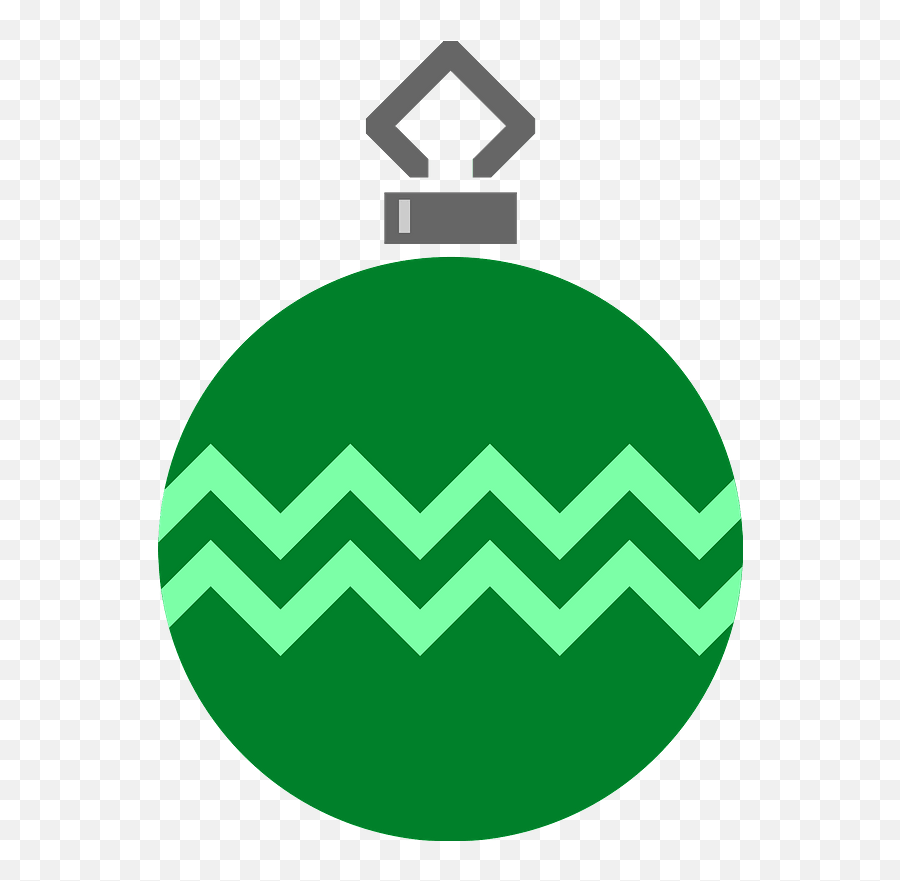 Simple Green Zigzag Pattern Christmas Ornament Clipart Free - Tate London Emoji,Ornament Clipart