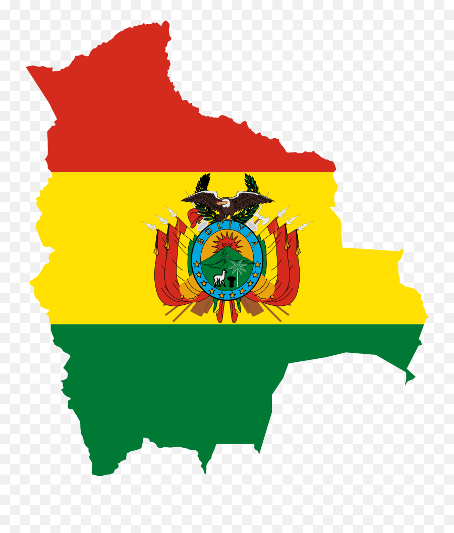 Bolivia Map With Flag Clipart - Full Size Clipart 587652 Emoji,Flag Border Clipart