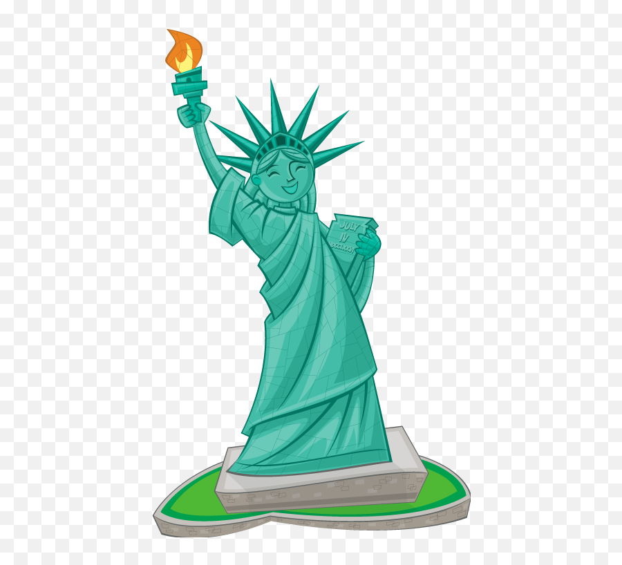 Statue Clip Art - Cute Statue Of Liberty Clipart Emoji,Statue Of Liberty Clipart