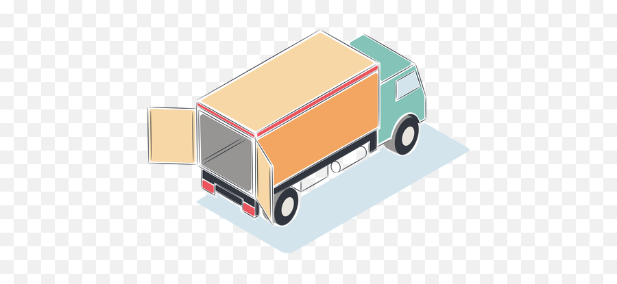 Open Truck Isometric Transparent Png U0026 Svg Vector Emoji,Moving Truck Png