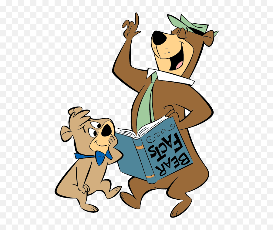 Yogi And Boo Boo Bear Reading Transparent Png - Stickpng Emoji,Reading Transparent