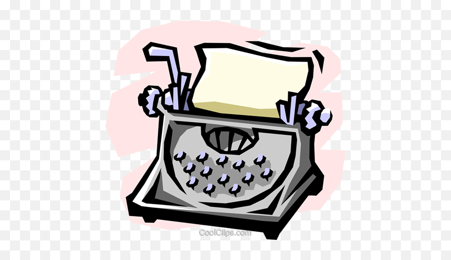 Typewriter Royalty Free Vector Clip Art Illustration - Typewriter Animated Emoji,Typewriter Clipart