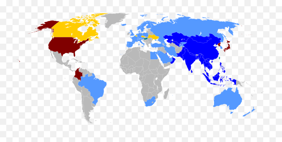 Aiib Countries Map - Venezuela And Usa Map Full Size Png France Mauritius Emoji,Usa Map Png