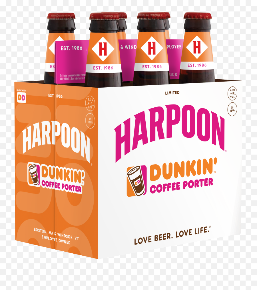 Harpoon Brewery And Dunkinu0027 Collaborate On Coffee Porter - Dunkin Donuts Beer Emoji,Draft Beer Png