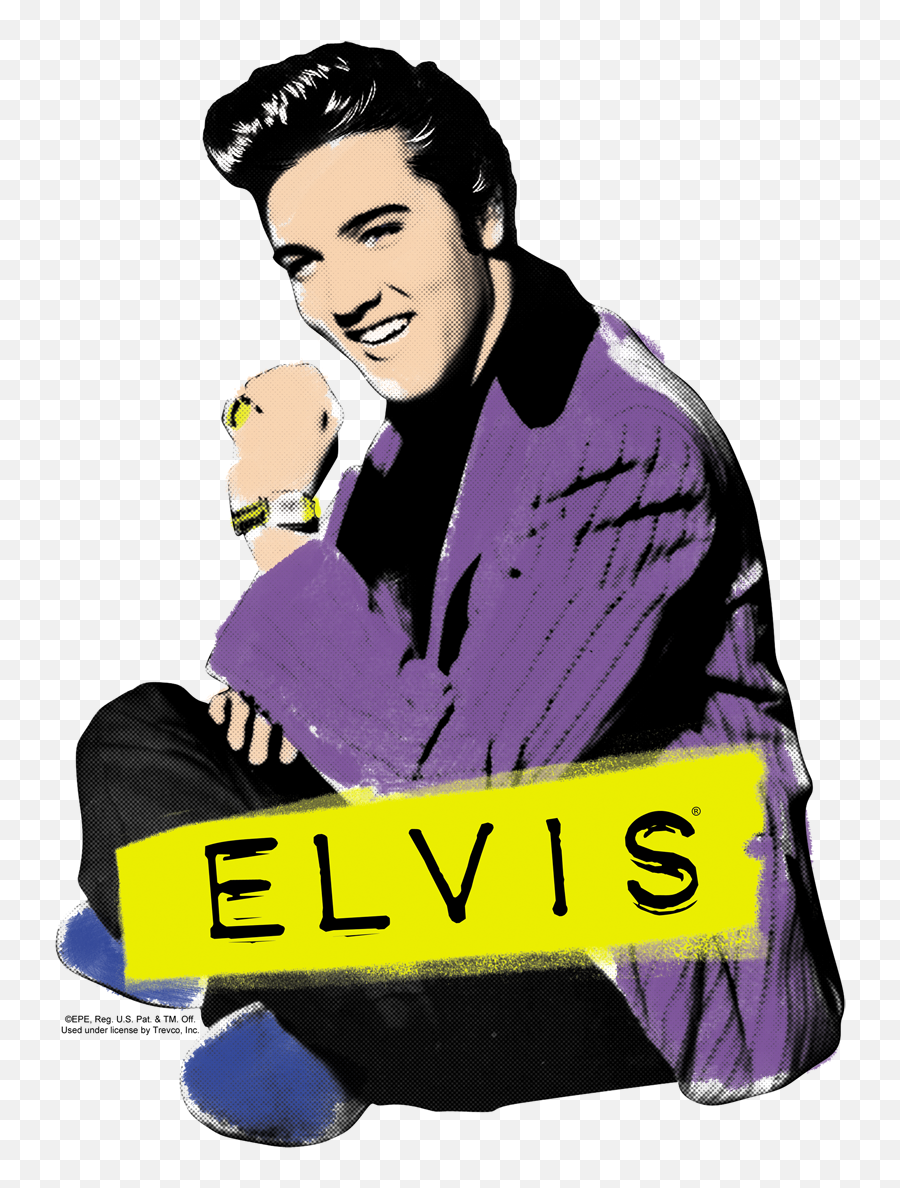 Elvis Presley Sitting Juniors T - Clipart Elvis Png Emoji,Elvis Clipart