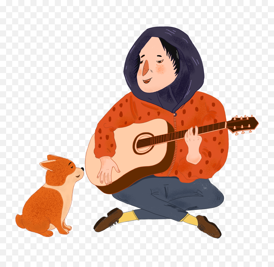 Girl Sitting Png - Hand Drawn Illustration Cartoon Girl Png Illustration Emoji,Girl Sitting Png