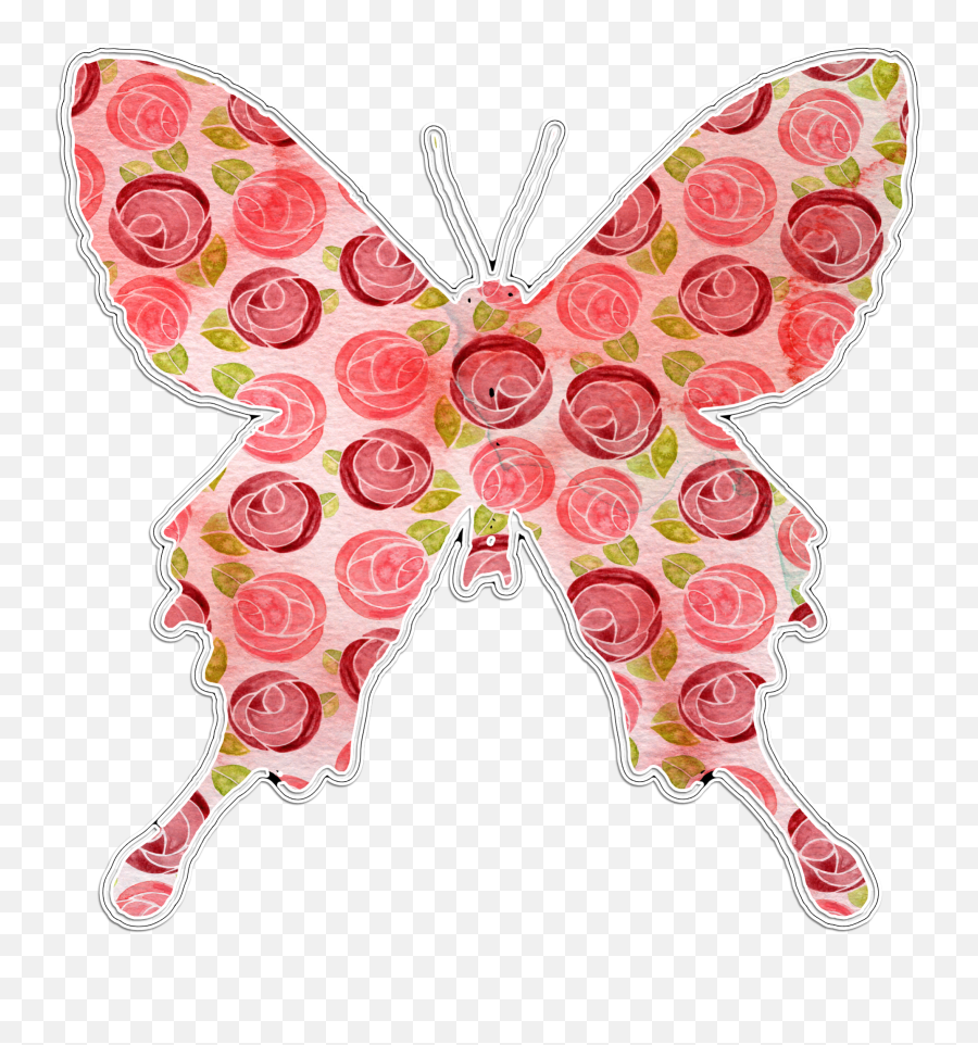 Butterfly Pink Floral Clipart Png Picpng - Borboleta Floral Png Emoji,Butterflies Clipart