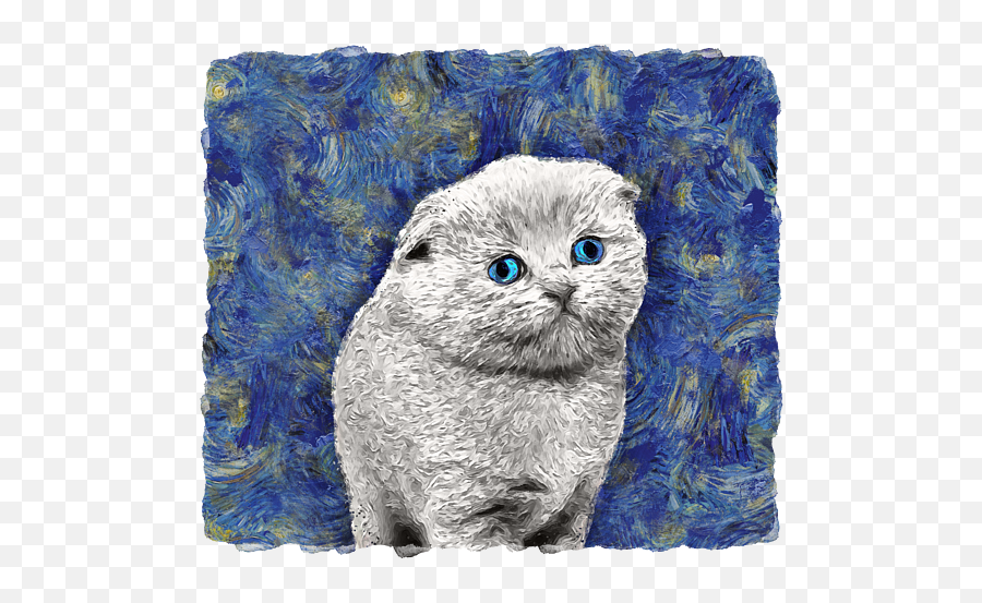 Cat Graphic Cat Gogh Sad Cat Van Goh Cat Starry Night Cat Emoji,Sad Cat Png