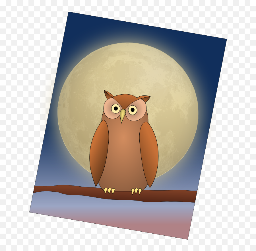 Free Clipart The Owl And The Moon Opk Emoji,Free Moon Clipart