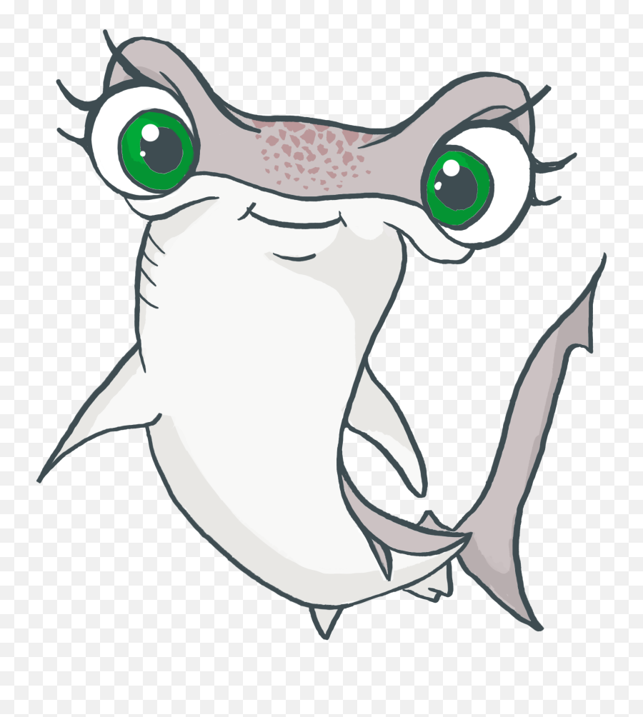 Drawn Cartoon Sketchbook - Hammerhead Shark Cartoon Drawing Emoji,Cartoon Shark Png