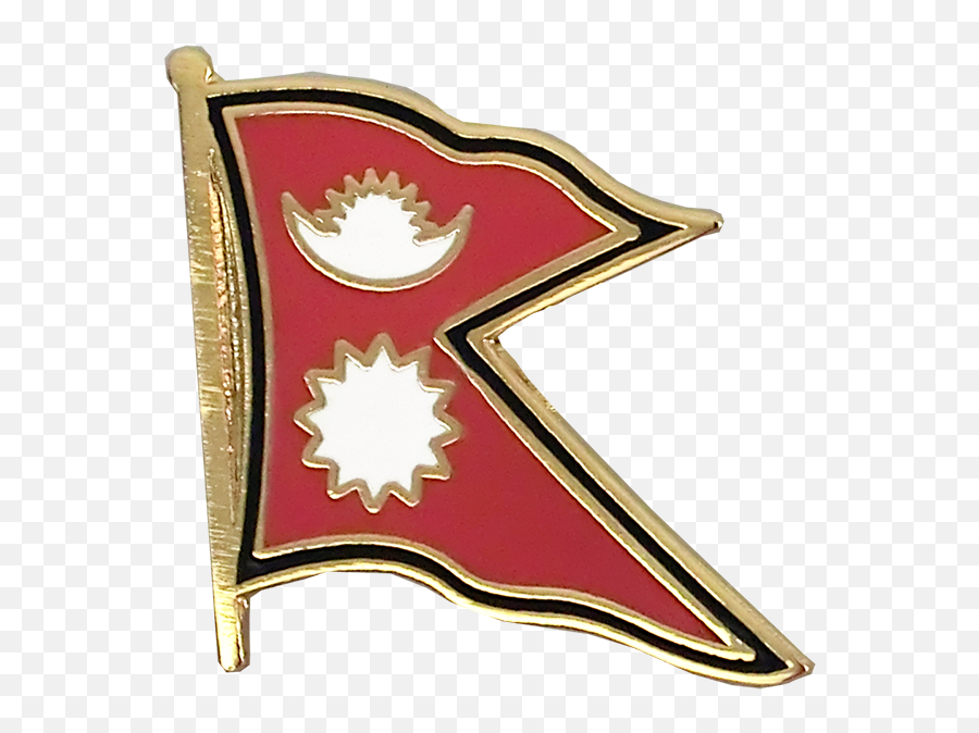 Download Flag Lapel Pin - Flag Of Nepal Full Size Png Emoji,Nepal Flag Png