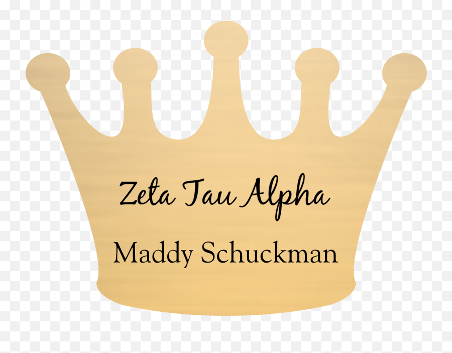 Fantastic Crown Shaped Name Tag For Zeta Tau Alpha Chapters Emoji,Zeta Tau Alpha Logo