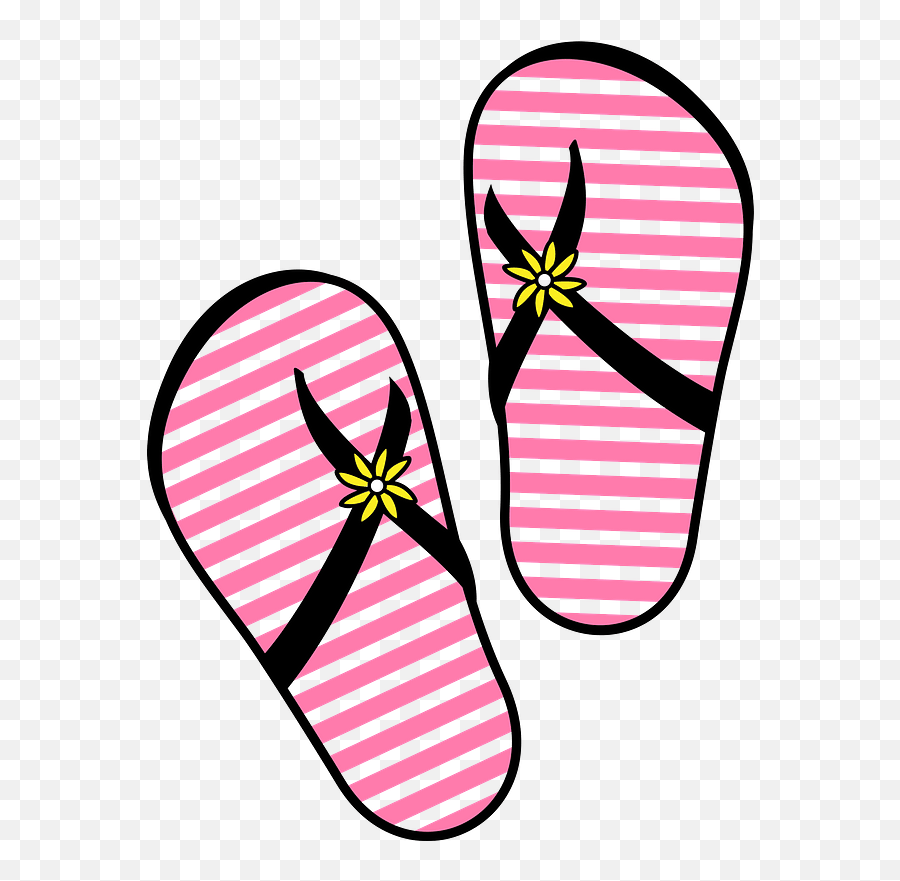 Summer Flip Flops Clipart - Flip Flops And Sunglasses Clipart Emoji,Flip Flop Clipart