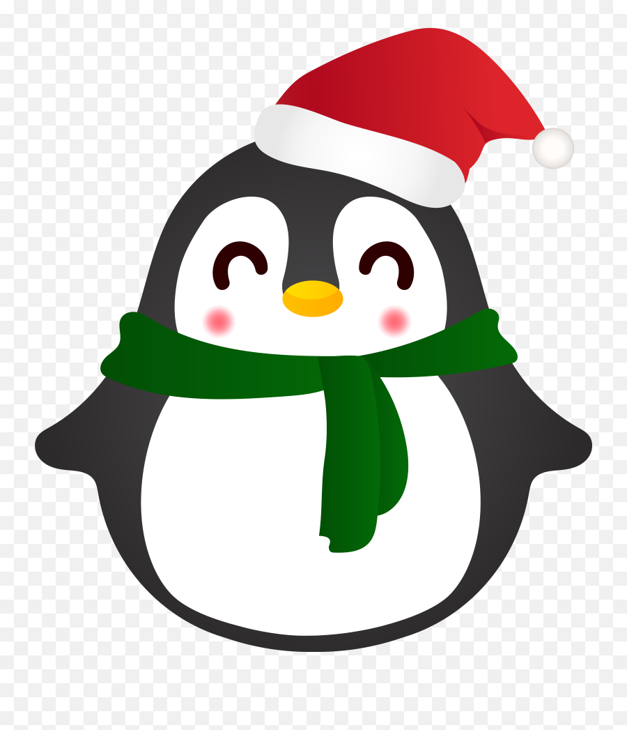 Cute Christmas Penguin Png Clipart - Christmas Day Emoji,Cute Christmas Clipart