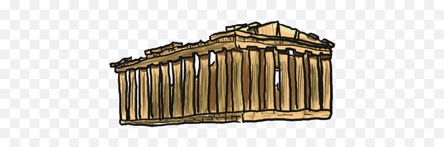Ancient Greece Greek Clipart - Ancient Greece Clipart Transparent Emoji,Temple Clipart