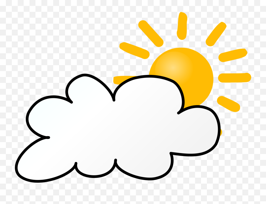 Partly Cloudy Clip Art Partly Sunny - Cloudy Day Clipart Emoji,Rainy Clipart