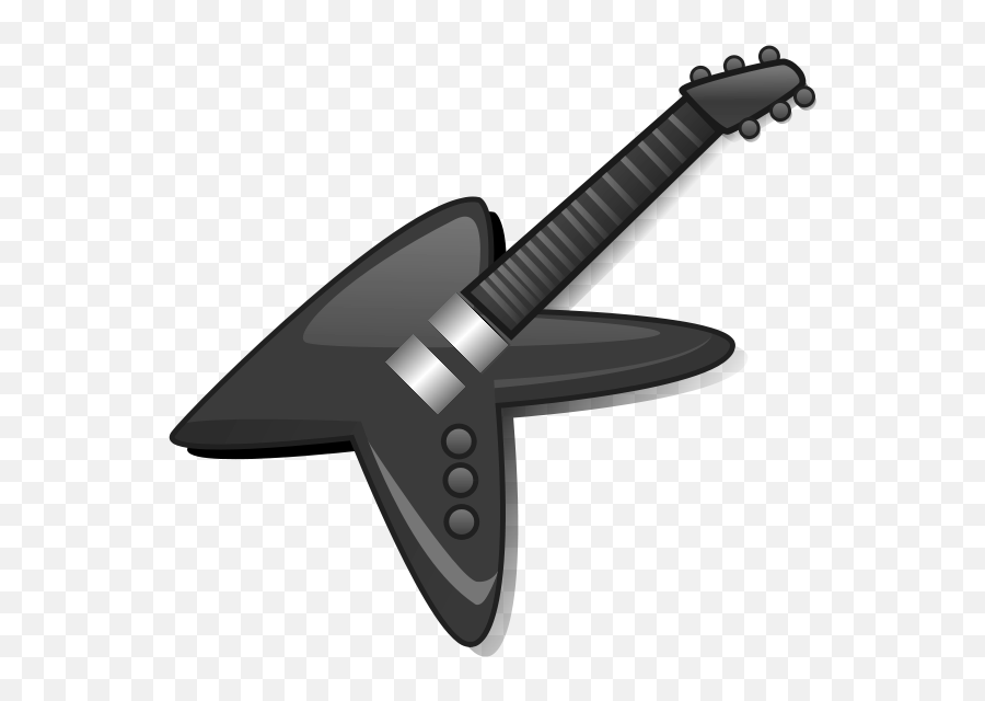 Black Guitar - Black Guitar Emoji,Guitar Png