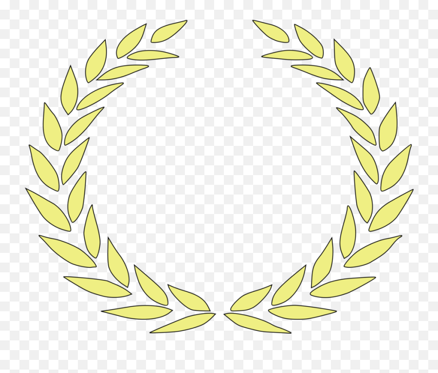 Laurel Wreath Logo Drawing Flower Free C 148733 - Png Gold Laurel Wreath Clipart Emoji,Flower Wreath Clipart