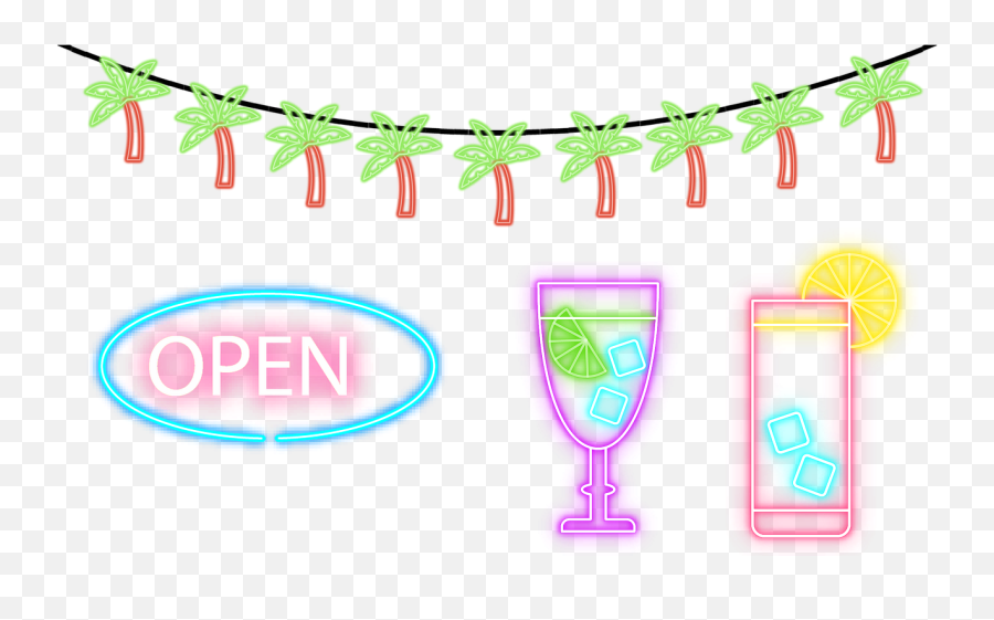 Neon Light Drinks Open Sign - Free Image On Pixabay Emoji,Neon Lights Png