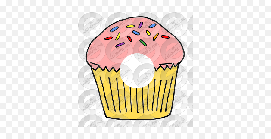 Cupcake Picture For Classroom Therapy Use - Great Cupcake Cupcake Outline Template Emoji,Baking Clipart