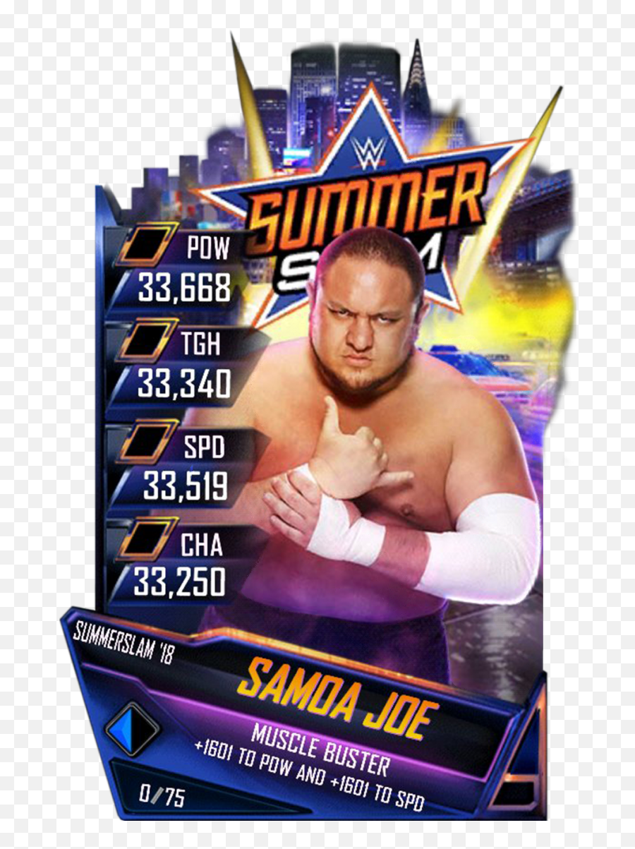 Download Hd Samoajoe S4 21 Summerslam18 - Wwe Summerslam Wwe Roman Reigns Supercard Emoji,Summerslam Logo