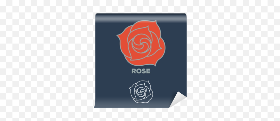 Rose Flower Logo Vector Wall Mural U2022 Pixers - We Live To Change Decorative Emoji,Flower Logo