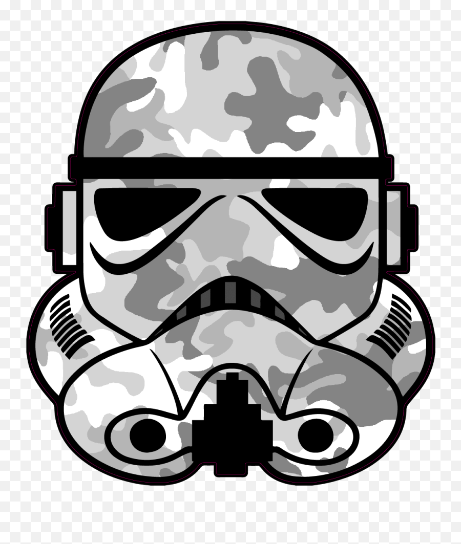 Stormtrooper Mask Cut Out Clipart - Stormtrooper Sticker Emoji,Stormtrooper Clipart