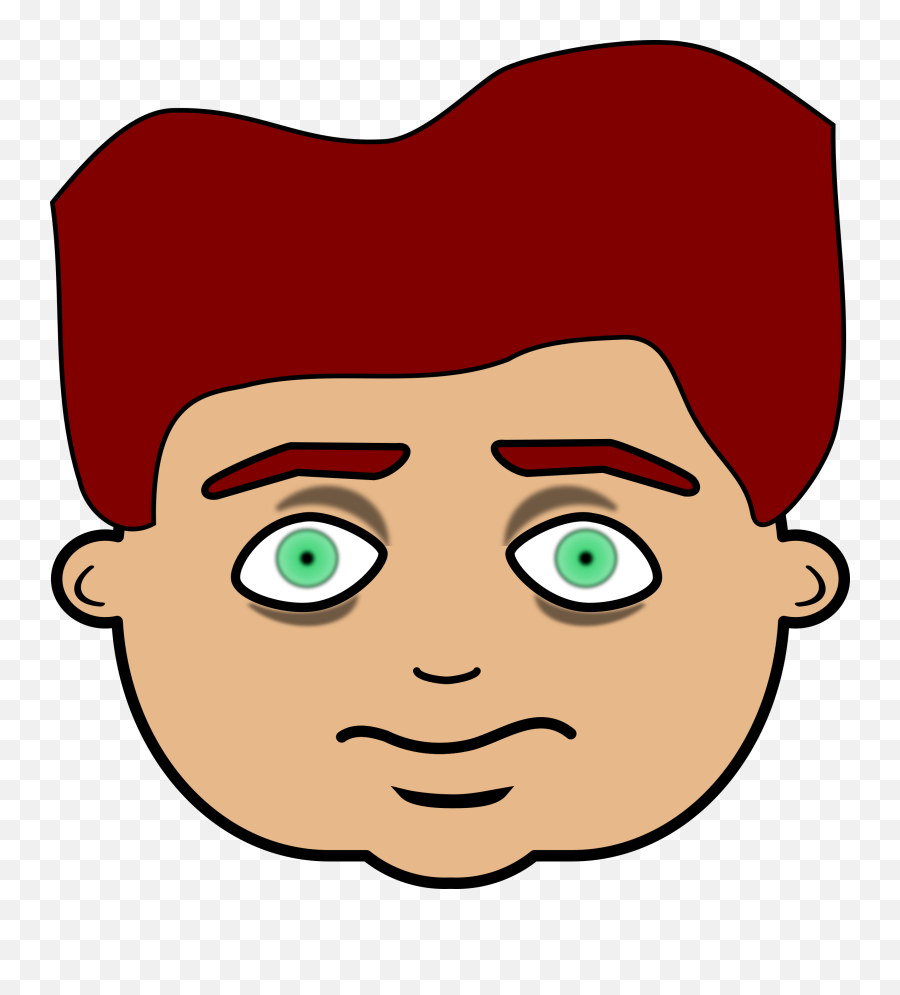 Free Clip Art - Tired Boy Face Clipart Emoji,Kid Clipart