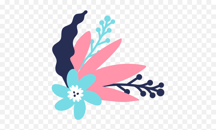 Flower Stem Bud Petal Leaf Flat - Floral Emoji,Flower Stem Png