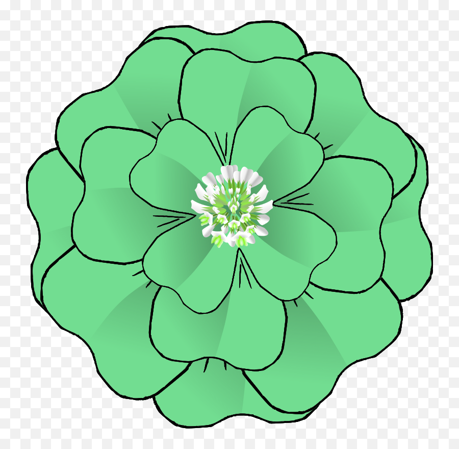 Four Leaf Clover Flowers Clip Art At Clkercom - Vector Clip Flowers Light Green Clipart Emoji,Clover Clipart