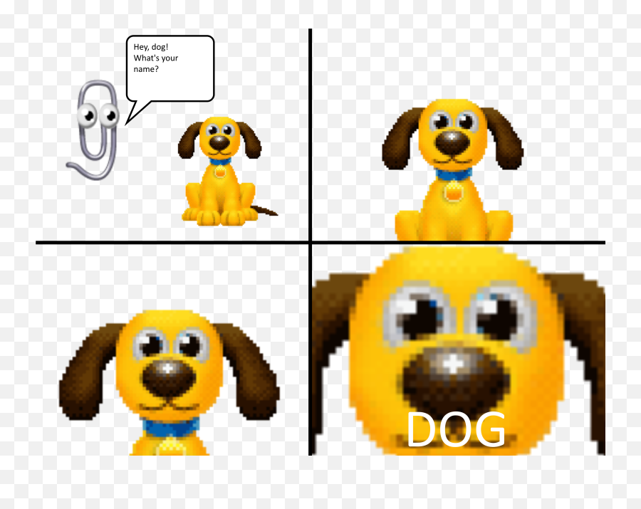 Fan - Art Clippy And Dog 4 Progressbar95 Emoji,Clippy Png