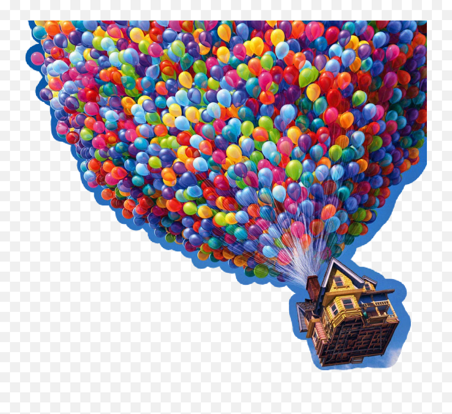 Download Up Disney Pixar Balloons Balloon Clouds Sky - Up Emoji,Pixar Png