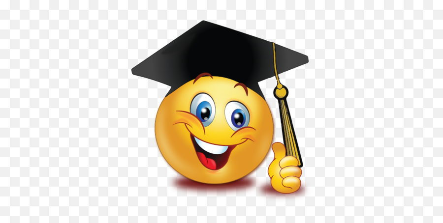 Download Graduation Thumb Up - Graduation Emoji Png Image,Thumbs Up Emoji Transparent