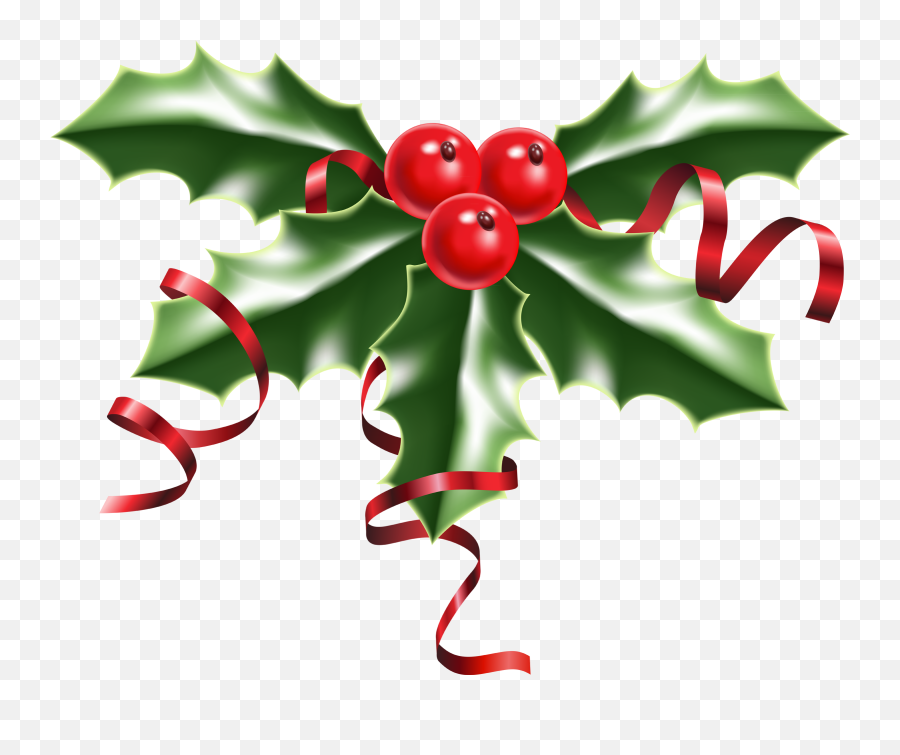Holly Png Christmas Holly Border Leaves Clipart Free - Transparent Christmas Holly Emoji,Mistletoe Png