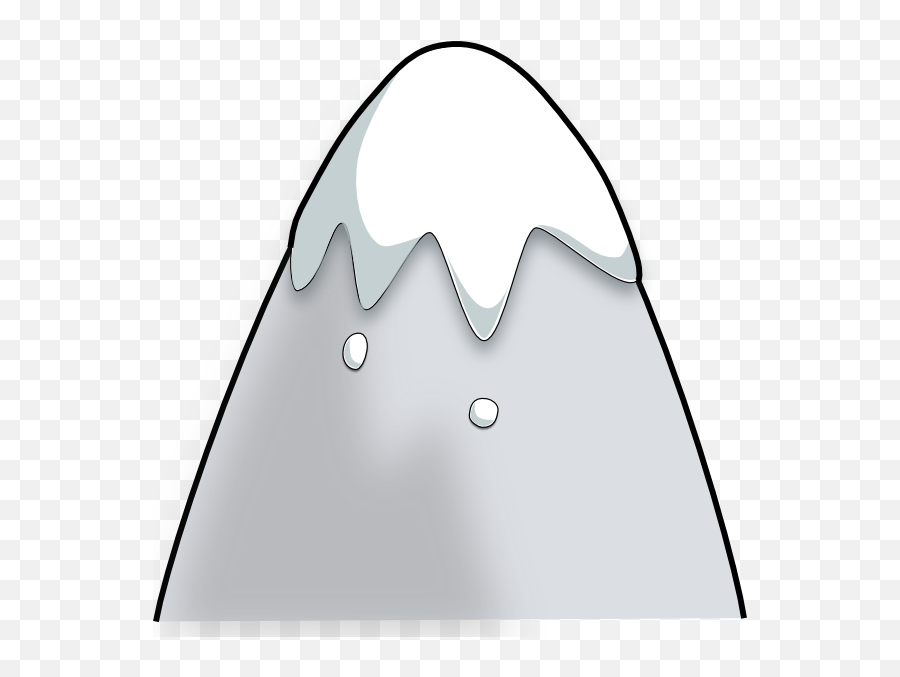 Black And White Png Art Mountains With Snow U0026 Free Black And - Cartoon Snow On A Hill Emoji,Mountain Clipart