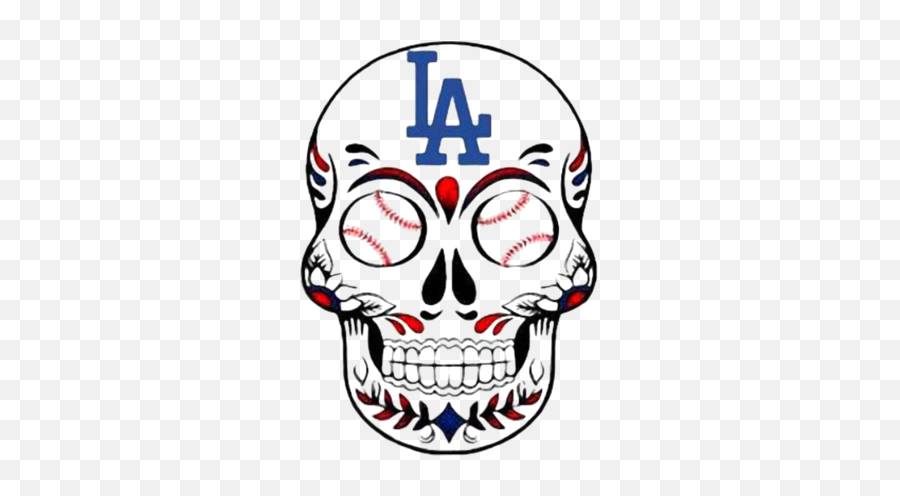 Skull Los Angeles La Dodgers Logo Baseball Shirt - Tshirt La Dodgers Emoji,Dodgers Logo