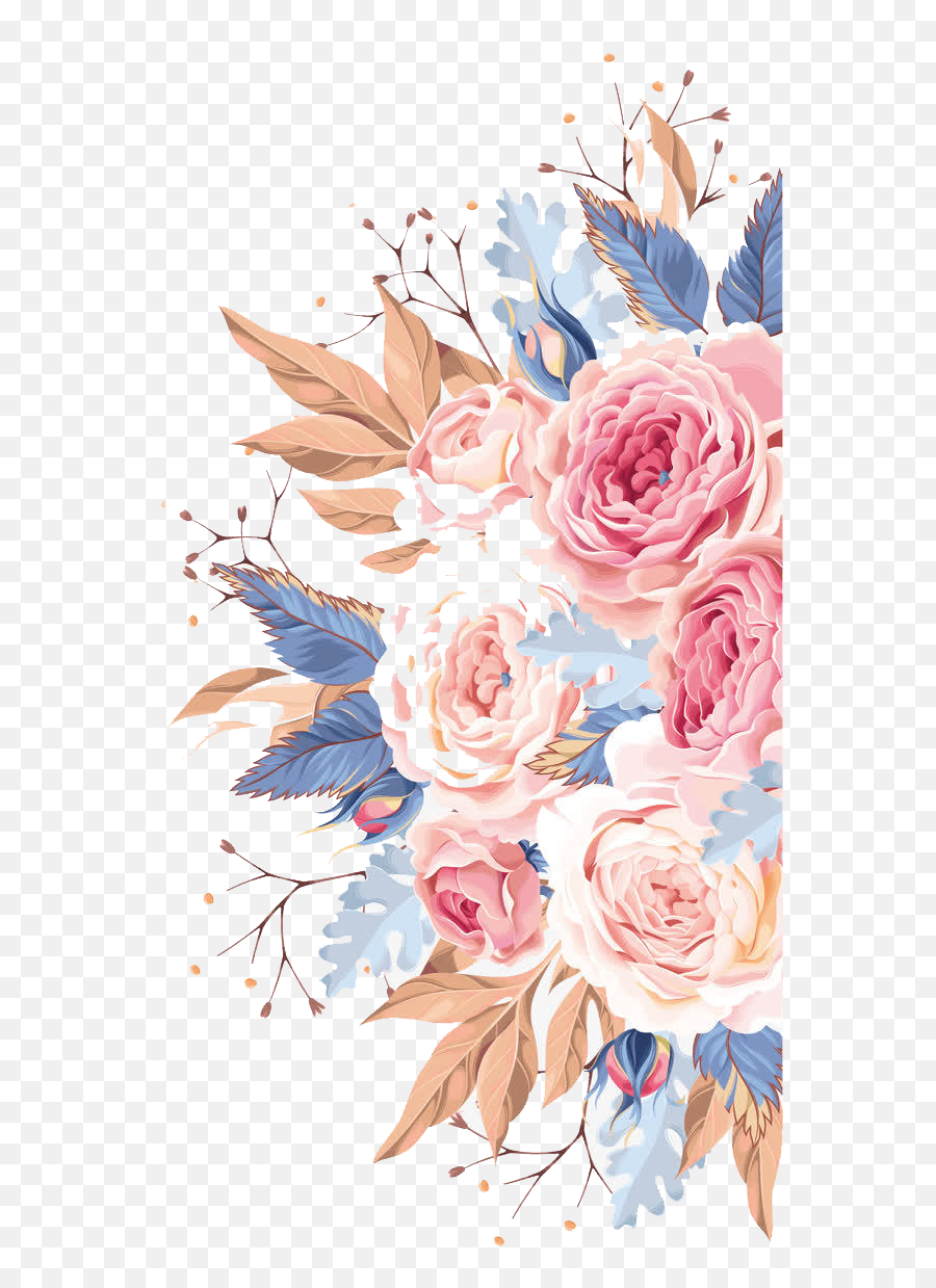 Wedding Invitation Watercolor Painting - Watercolor Flower Border Hd Emoji,Watercolor Flowers Png