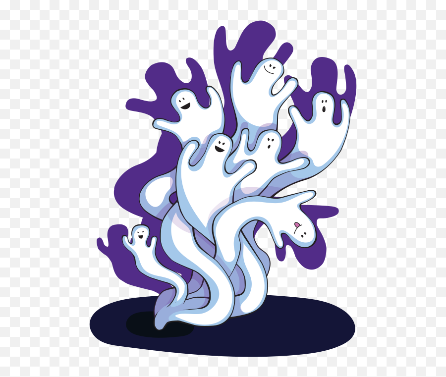 Flying Scary Ghost With Shadows Clipart Free Svg File Emoji,Ghost Clipart Free