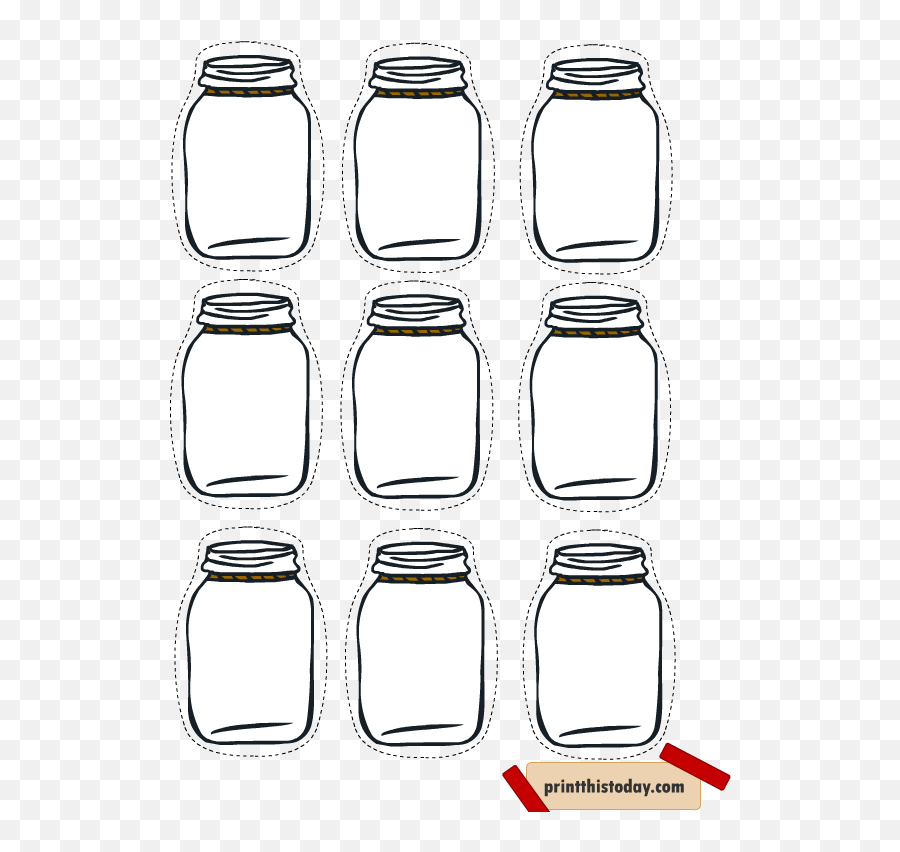 Mason Jar Tags - Free Printable Mason Jar Template Pdf Emoji,Mason Jar Clipart