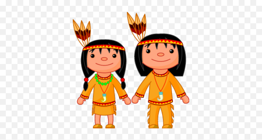 Native American Children Cartoon Clip Art - Indian Clipart Emoji,Native American Clipart