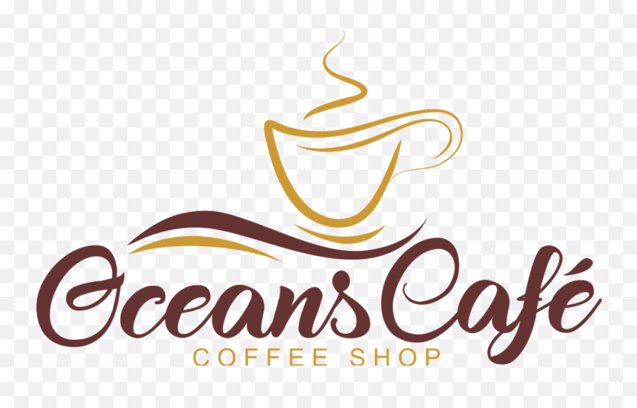 Oceans Cafe - Language Emoji,Coffee Shop Logo