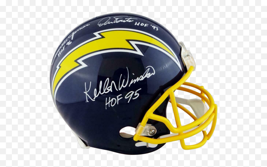 Fouts Joiner Winslow San Diego Chargers Signed Fs Proline Helmet W Hof Bas Coa - Revolution Helmets Emoji,San Diego Chargers Logo
