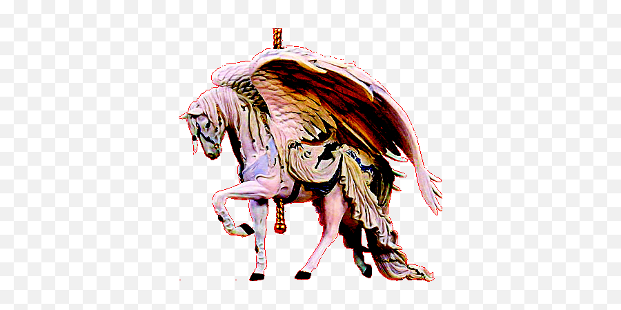 Carousel Pastelmagiceffect Hdr Horse Wings Pegasus - Carousel Horse Cartoon Wings Emoji,Carousel Clipart