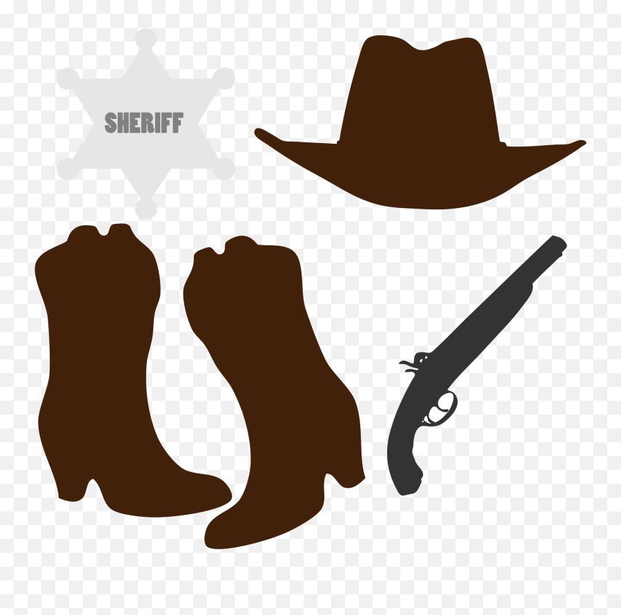 Free Cowboy Accessories Cliparts - Clip Art Free Cowboy Boot Emoji,Cowboy Hat Clipart