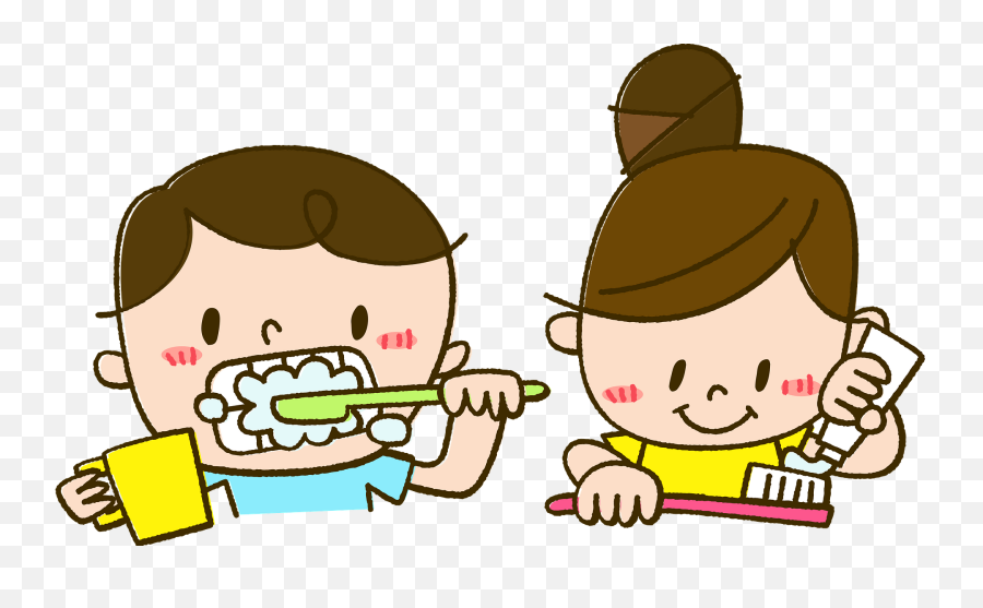 Children Brushing Teeth Clipart Free Download Transparent - Children Brushing Teeth Clipart Emoji,Teeth Clipart