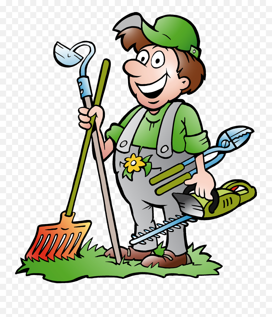 Gardener Clipart - Png Download Full Size Clipart Gardener Cartoon Png Emoji,Rake Clipart