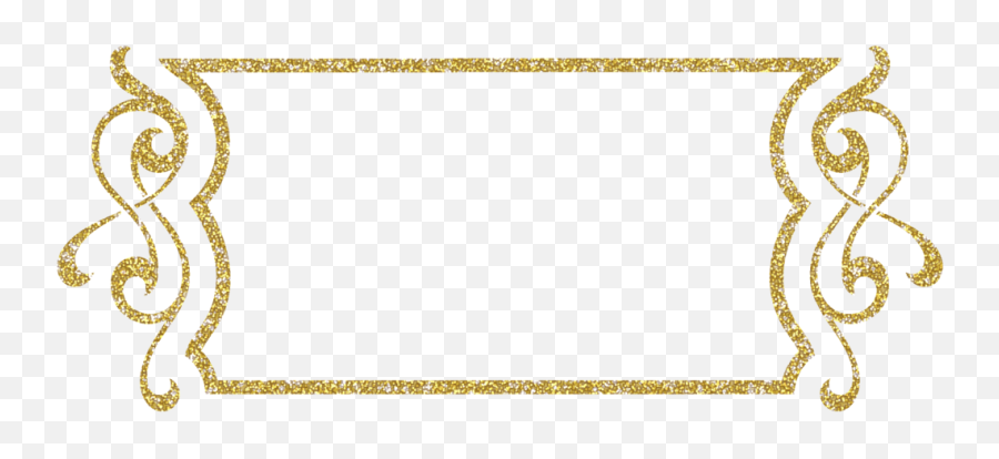 Sparkle Border Png - Frame Image Glitter Gold Frame Png Horizontal Emoji,Gold Frame Png