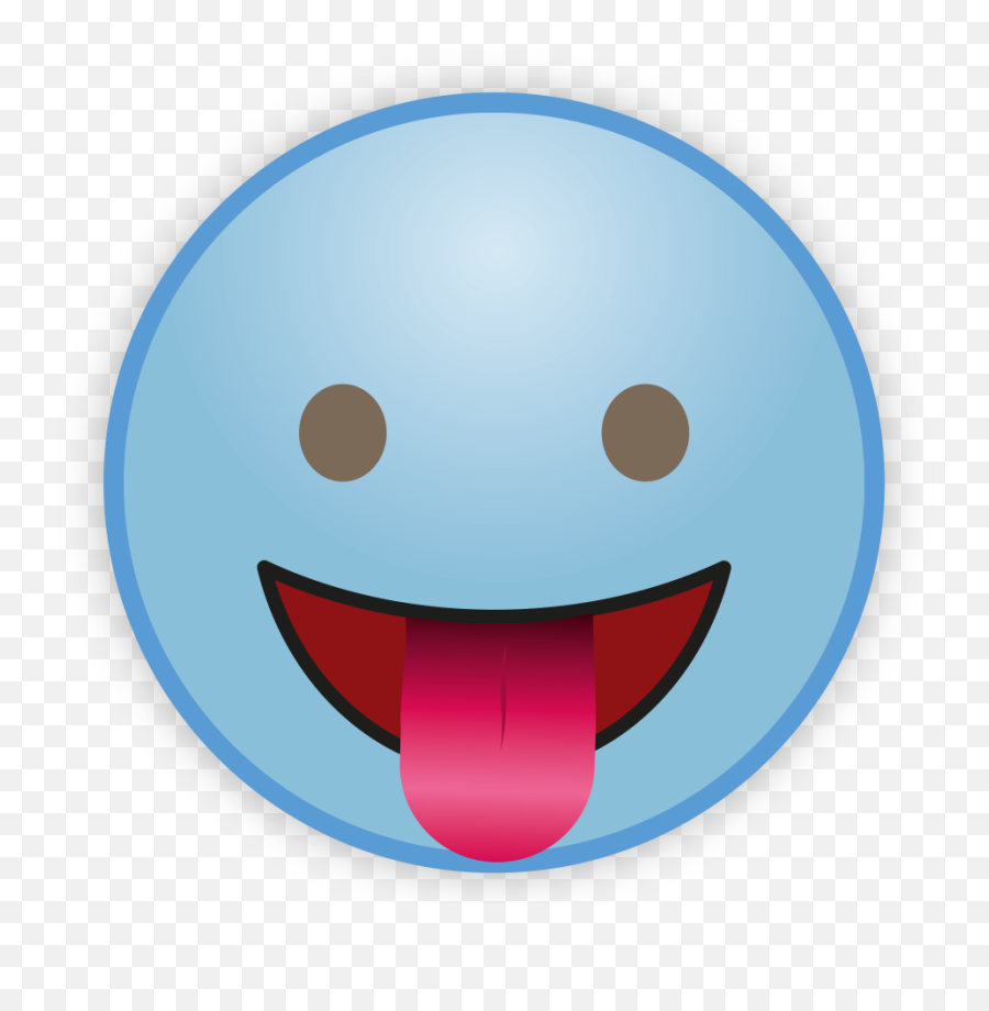 Cute Sky Blue Emoji Transparent Png - Happy,Emojis Png